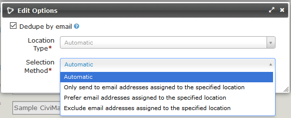 LHFC mail Recipients Edit Options